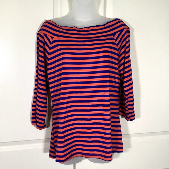 Fenn Wright Manson Shirt Women's Size XL Gator's Orange and Blue Boat Neck - Picture 1 of 6
